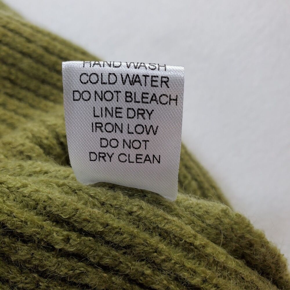 BiB! Sweater Womens XL Knit Scoop Neck Olive Green Long Sleeve New Preppy Casual - Picture 9 of 12